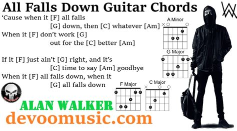 all falls down chords guitar